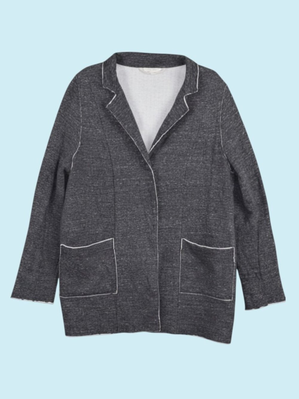 Eileen Fisher Relaxed Blazer Size Petite Large Dark Gray Minimalist Scandi-Girl